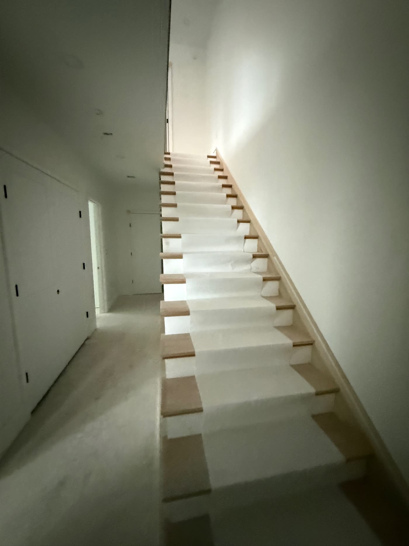 Stair under construction at 421 East Sixth